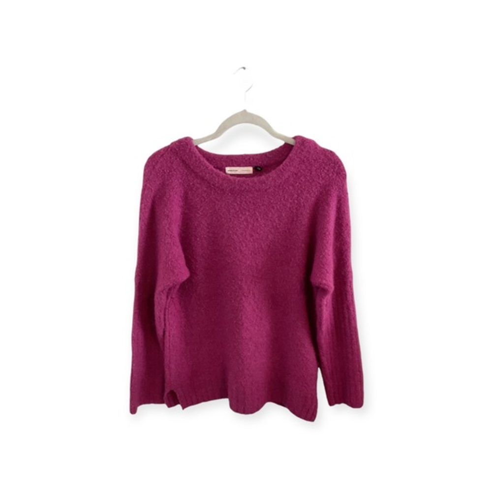 Anthropologie Fuchsia Crew Neck Sweater
